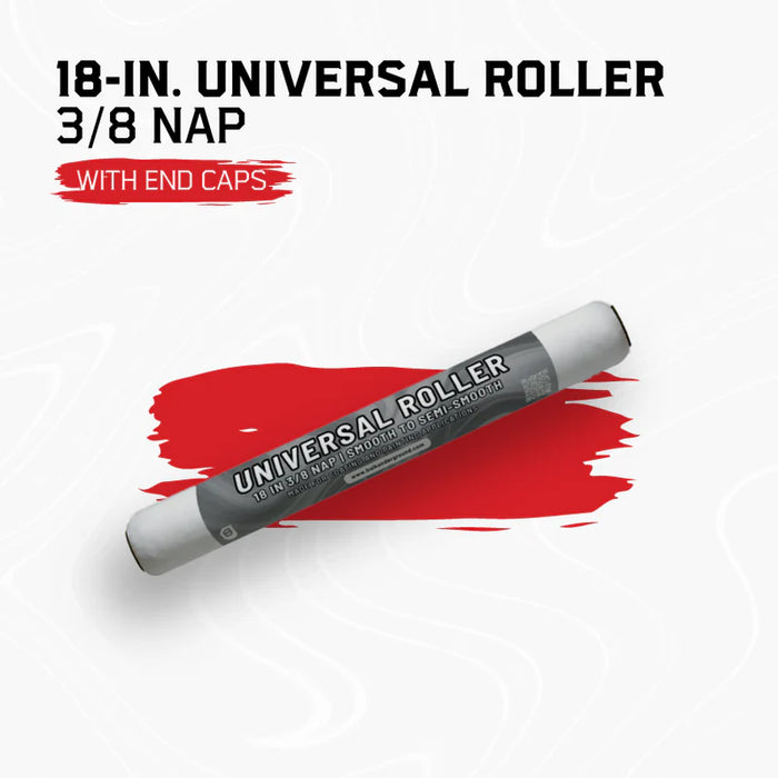 18” Top Coat Roller Cover – 3/8” Nap with End Caps