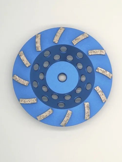 7 "x5/8x11 Threaded 12 Seg Blue Premium Cup Wheel