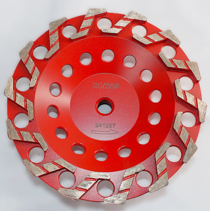 7” Premium S-Style Diamond Cup Wheel – 5/8”-11 Threaded