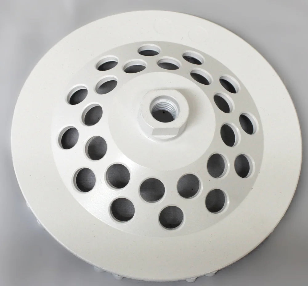 7"X5/8-11", 16# 5 STAR CUP WHEELS WHITE