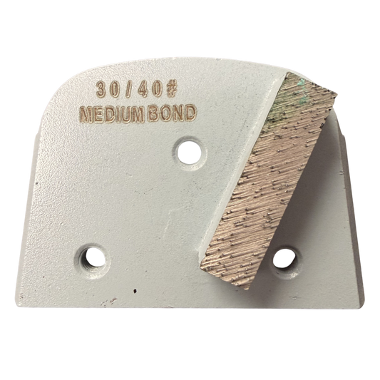 Lavina Trapezoid Diamond Grinding Segment – 1 Bar – Medium Bond – 30/40 Grit – Gray