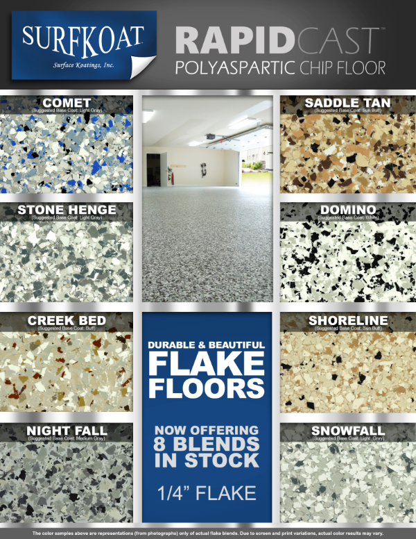 BLENDED COLOR FLAKES 1/4" - Custom 40 lb. box