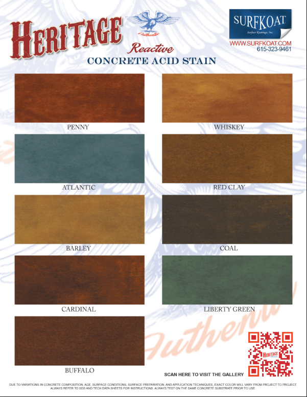 HERITAGE ACID STAIN - 1 gallon jug