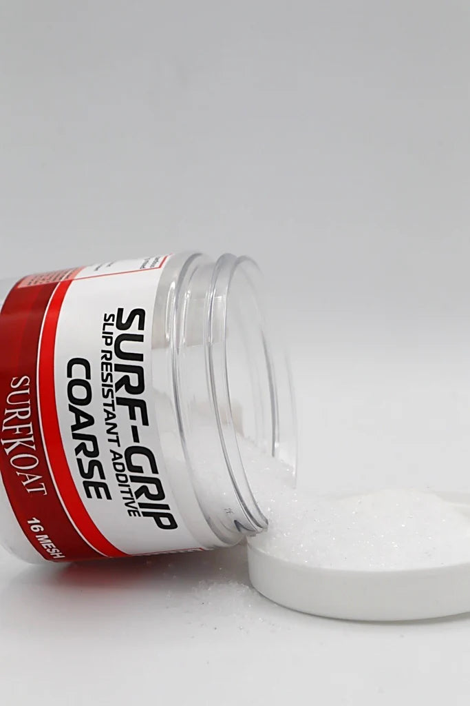 Surf Grip coarse 16 mesh slip resistant additive poured out for epoxy and concrete coatings